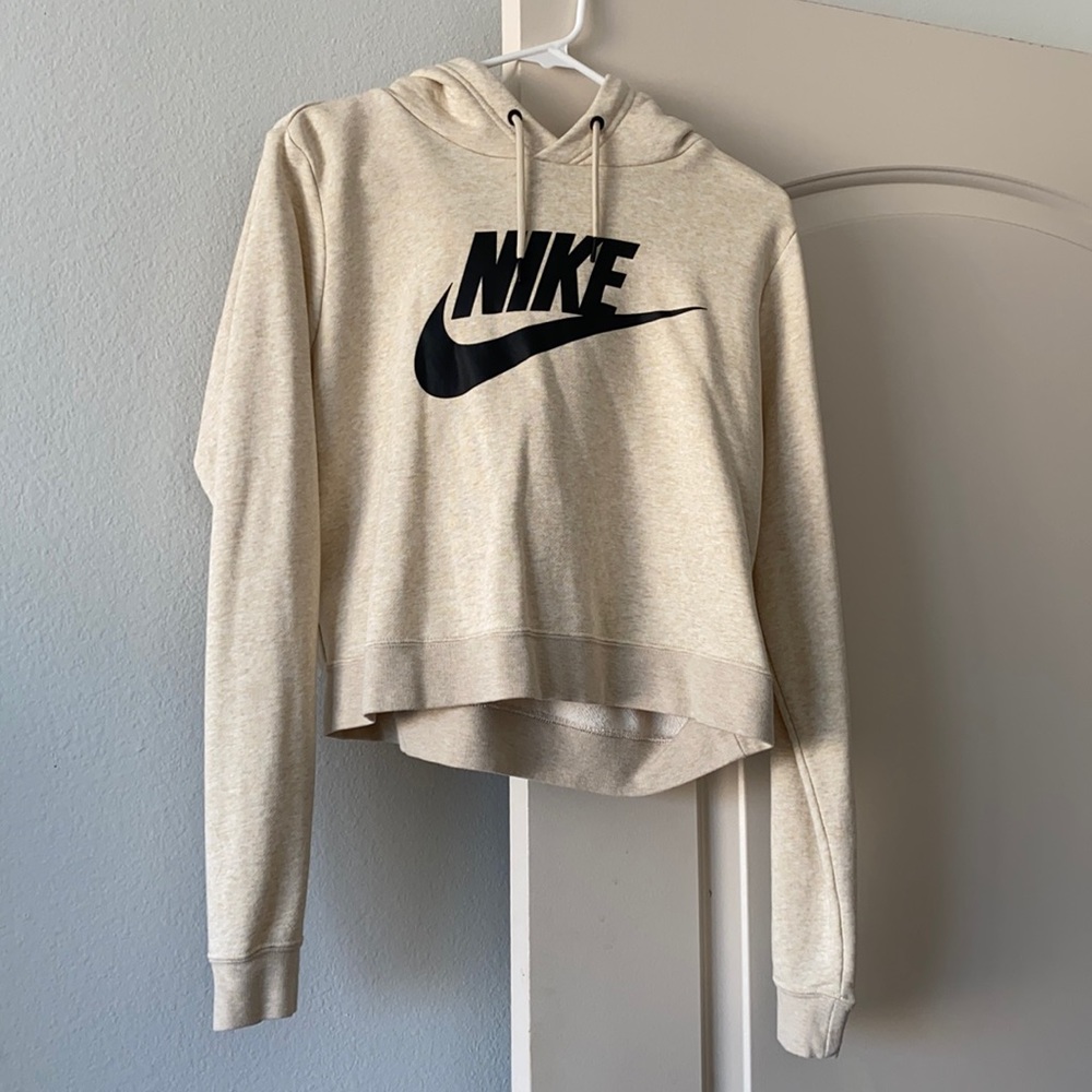 Nike Tan Cropped Hoodie